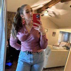 Ann Taylor wrap tie top